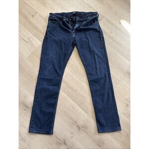 Paige Men's Jeans Size 38 Federal Straight Leg Stretch Dark Wash Blue Denim